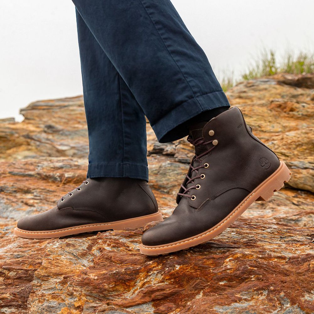 Botas Masculino - Timberland 6-Inch Belanger Ek+ Impermeavel - ESCKD6537 - Marrom Escuro